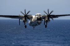 With Ospreys grounded, Navy surges last squadron of legacy C-2A Greyhounds