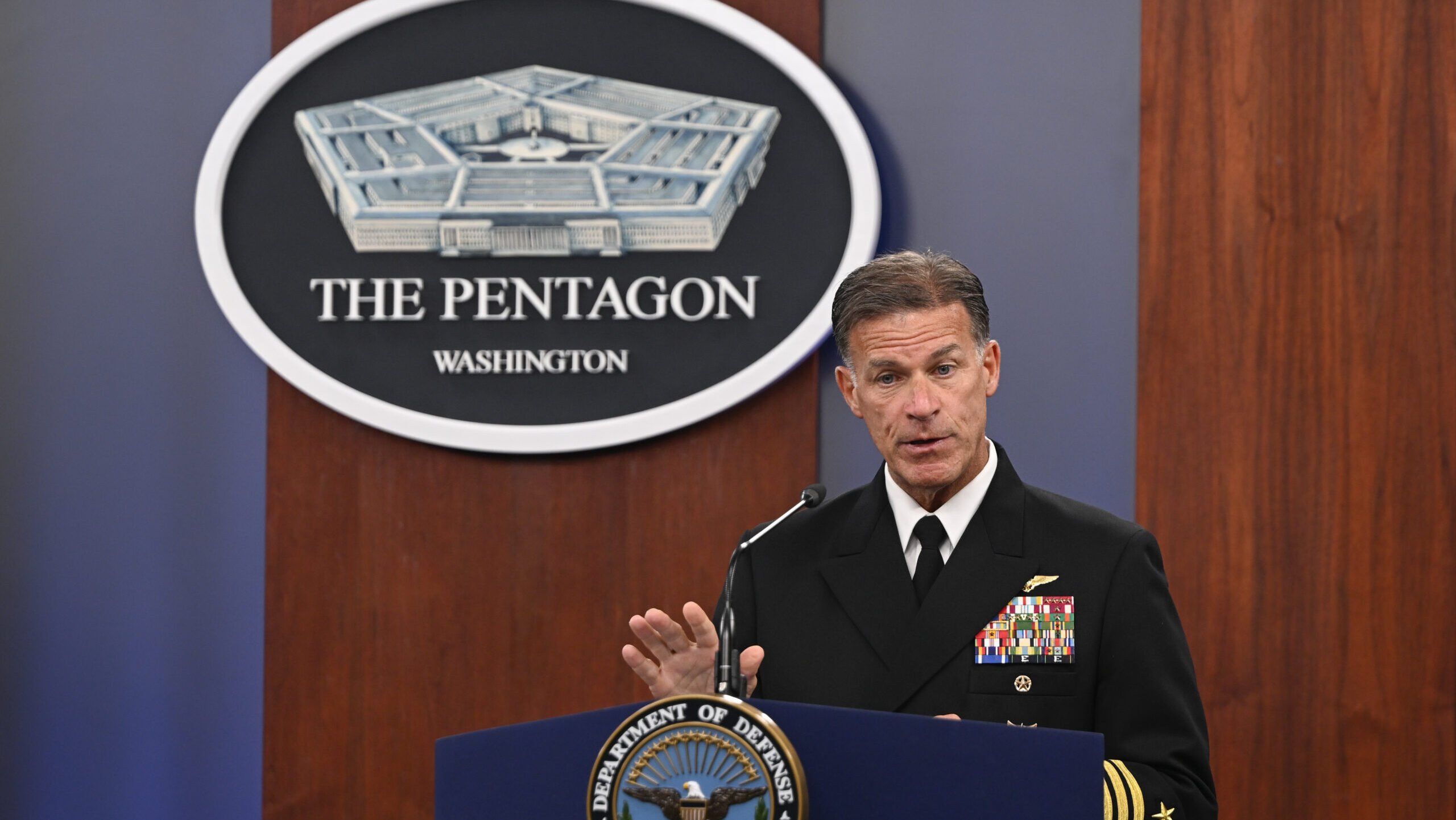 Press conference of Pentagon