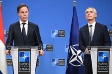 NATO press meeting in Brussels